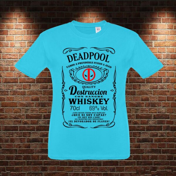 CMN0213 Camiseta niño Deadpool Jack Daniel´s