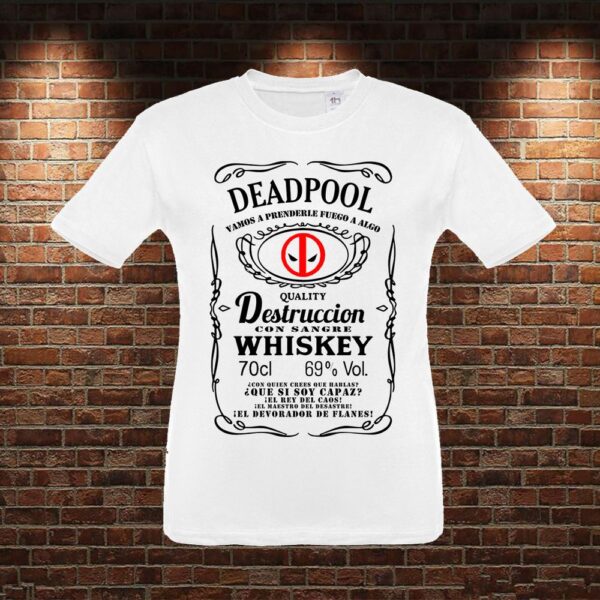CMN0215 Camiseta niño Deadpool Jack Daniel´s