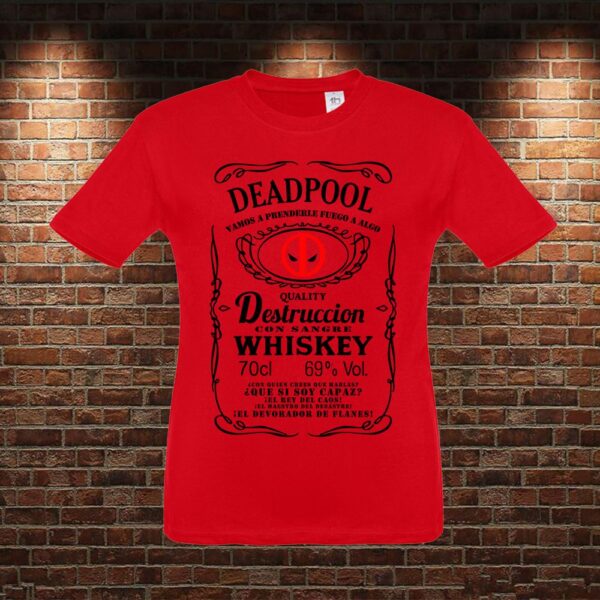 CMN0217 Camiseta niño Deadpool Jack Daniel´s