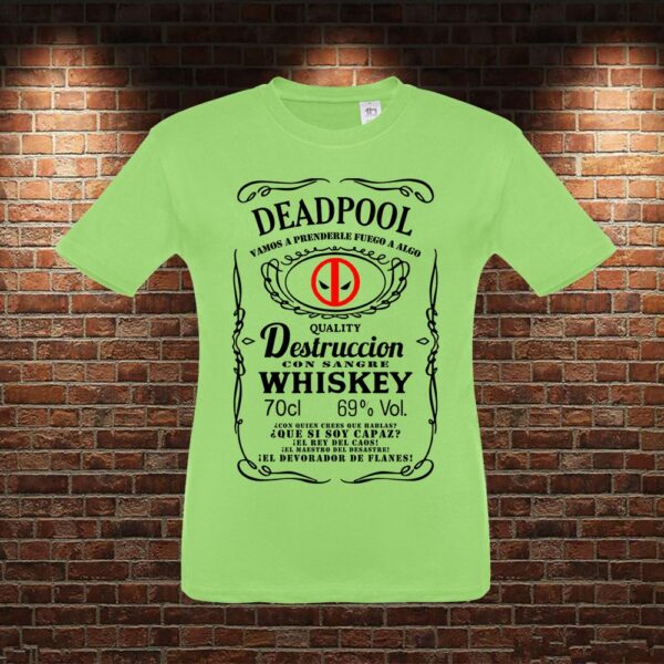 CMN0218 Camiseta niño Deadpool Jack Daniel´s
