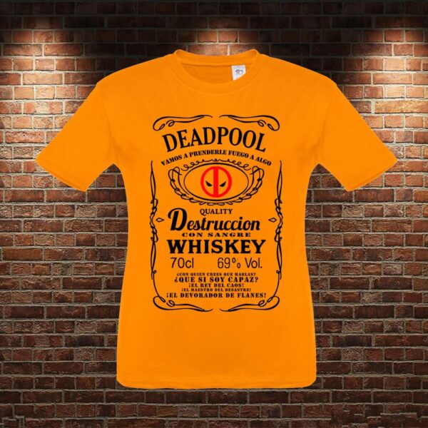 CMN0220 Camiseta niño Deadpool Jack Daniel´s