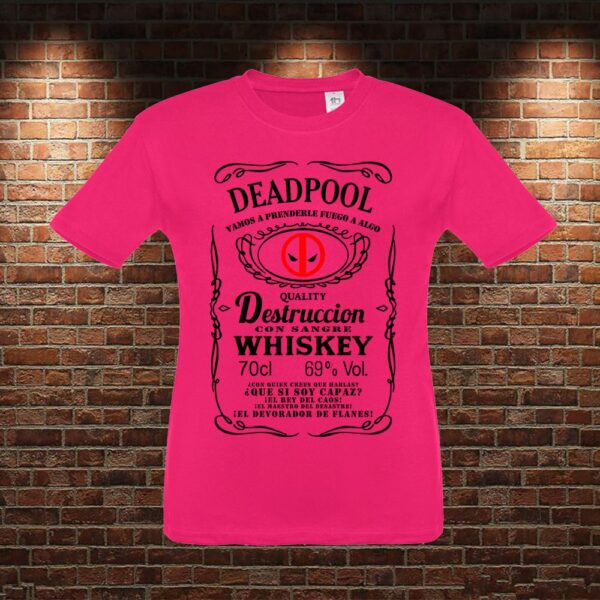 CMN0221 Camiseta niño Deadpool Jack Daniel´s