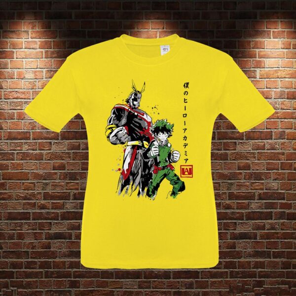 CMN0662 Camiseta niño Boku no Hero Midoriya y All Might