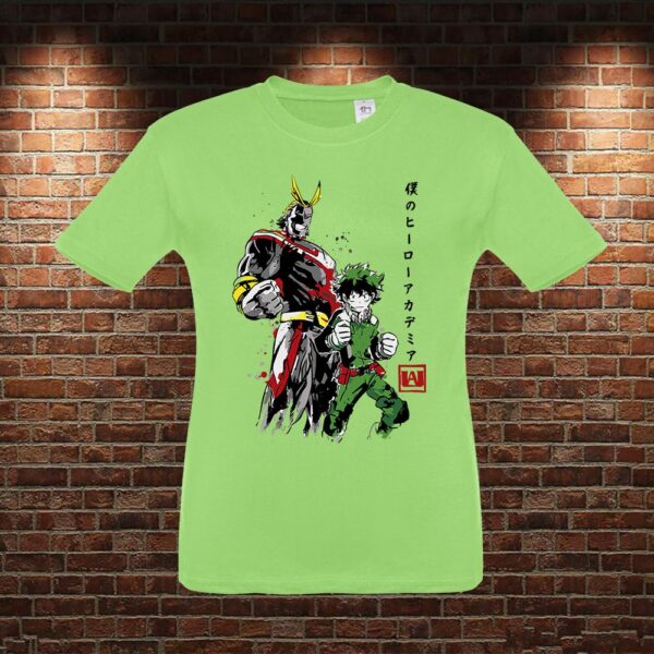 CMN0664 Camiseta niño Boku no Hero Midoriya y All Might