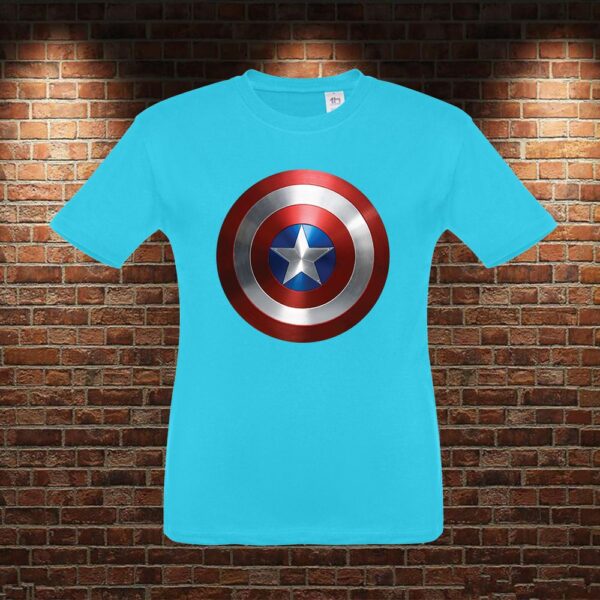 CMN0916 Camiseta niño Escudo Capitán América