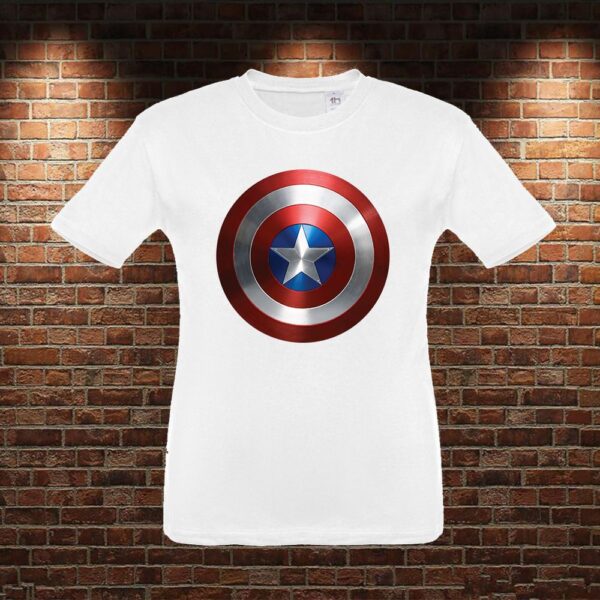 CMN0918 Camiseta niño Escudo Capitán América