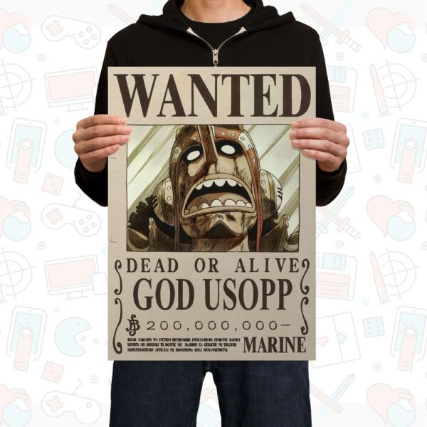 POS00161 Poster One Piece God Usopp Wanted