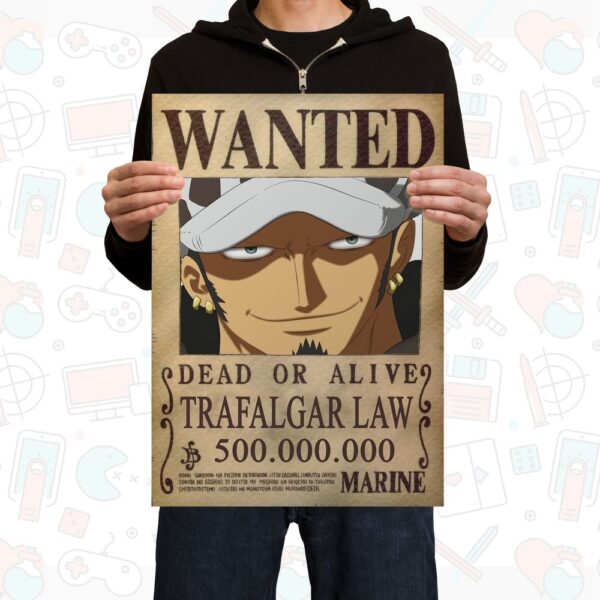 POS00163 Poster One Piece Trafalgar Law Wanted