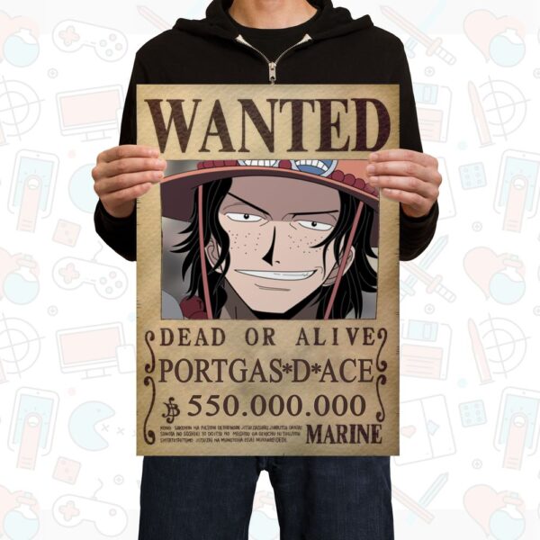 POS00164 Poster One Piece Portgas Ace Wanted